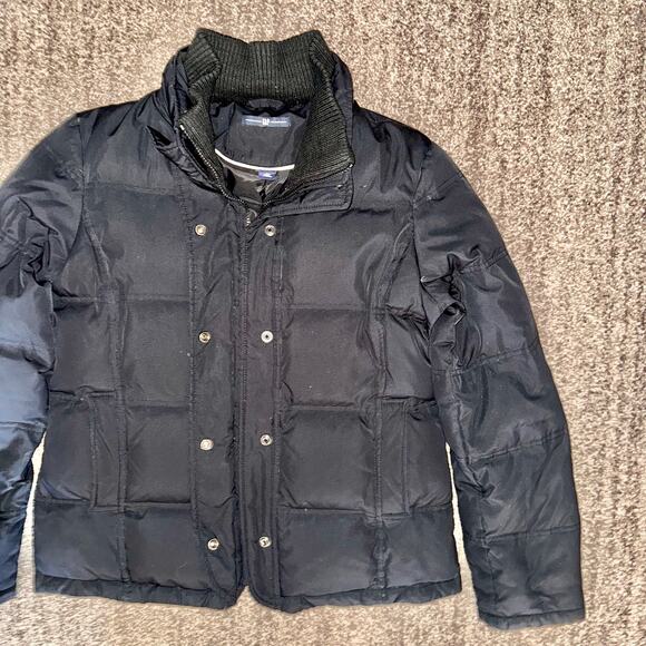 GAP Women's 3-1 Utility Down Puffer Full Zip Winter Coat Jacket Black Medium - Picture 7 of 13
